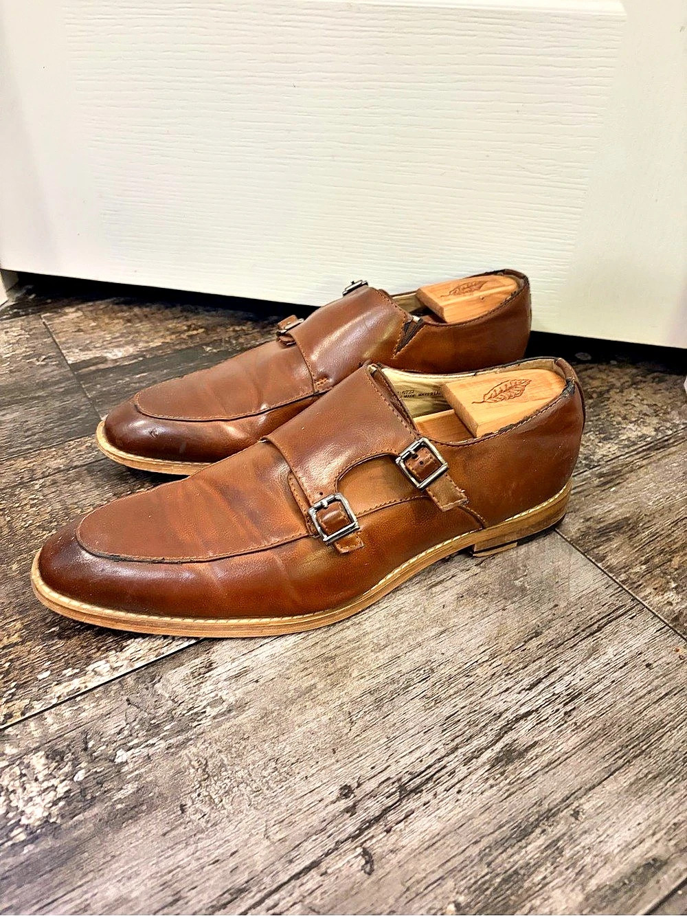 Antonio Cerrelli Men's Leather Monk Strap Shoes US 10